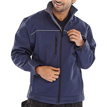 Beeswift Soft Shell Jacket, Navy Blue, 3XL