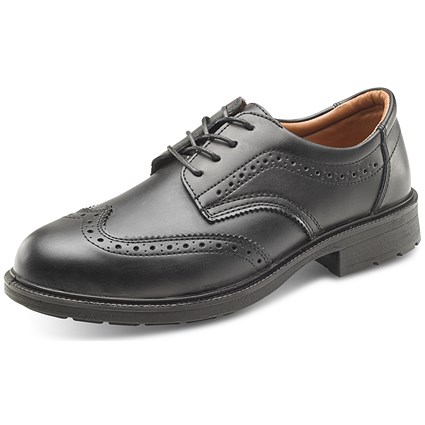 Beeswift Brogue S1 Shoes, Black, 5