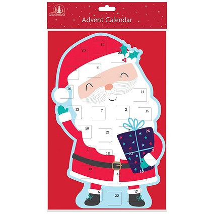 Santa Advent Calendar, Pack of 12