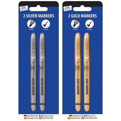 Tallon Gold and Silver Marker Pens, Pack of 24