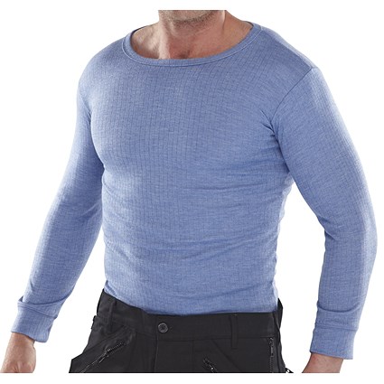 Beeswift Long Sleeve Thermal Vest, Blue, Large