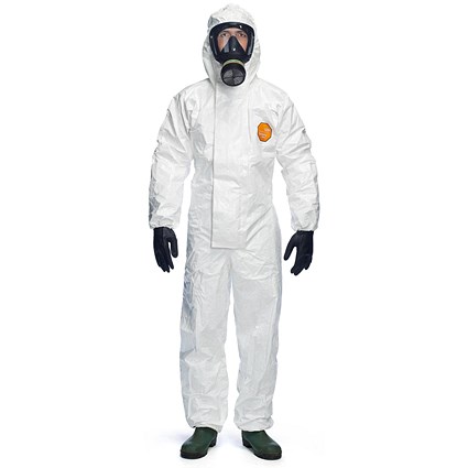 Tychem 4000S Chz5 Hooded Coverall, White, Small