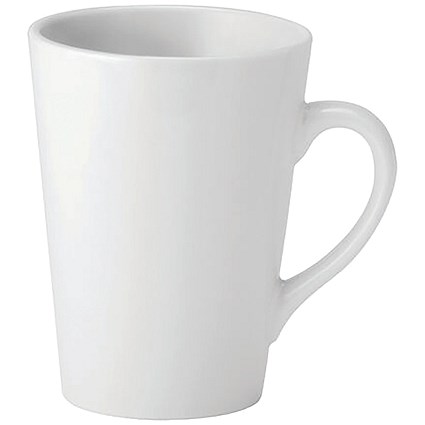 Pure White Latte Mug, 341ml, Pack of 6