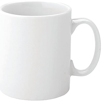 Pure White Economy Straight-Sided Mug, 341ml, Pack of 12