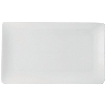 Pure White Rectangular Plate, 28x16cm, Pack of 6