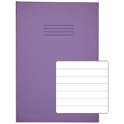 Rhino Exercise Book, 48 Pages, Ruled, A4, Purple, Pack of 100