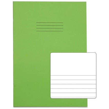 Rhino Exercise Book, 32 Pages, Ruled, A4, Light Green, Pack of 100