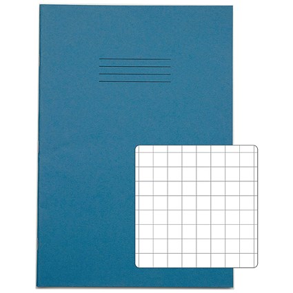 Rhino Exercise Book, 64 Pages, 10mm Squares, A4, Light Blue, Pack of 50