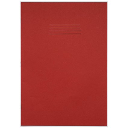 Rhino Exercise Book, 80 Pages, Ruled with Margin, A4+, Red, Pack of 50