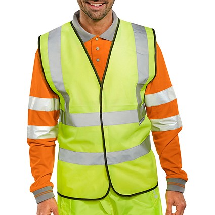 Beeswift Hi Viz Waistcoat, Saturn Yellow, 6XL