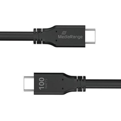 Mediarange USB Type-C Charge And Sync Cable, USB 3.2, 3m Black