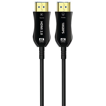 MediaRange Active Optical HDMI Cable with Ethernet 18Gbit, 10m, Black