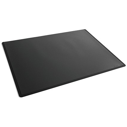 Durable Clear Overlay Non-Slip Desk Mat Notes Protector Pad, 65x50 cm, Black