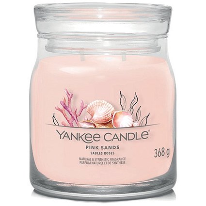 Yankee Candle Signature Medium Jar, 368g, Pink Sands, Pack of 4