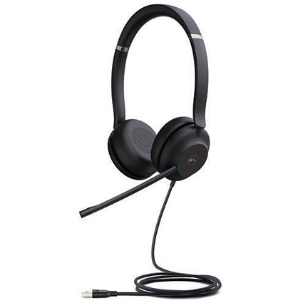 Yealink UH37 Wired Binaural On-ear Headset MS Teams Noise Isolating USB Black 1308100