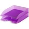 Durable Translucent Stackable Letter Tray Document Paper File, A4+, Clear Purple