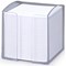 Durable Trend Note Box Transparent Cube and 800 Sheet Memo Pad, Clear