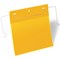 Durable Wire Hanger Ticket Holder Document Pocket, Landscape, A5, Yellow, Pack of 50