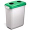 Durable Durabin Hinged Bin Lid with Two Holes for Cans/Bottles, 60 Litre, Green