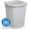 Durable Durabin Eco Strong Recycled Plastic Waste Recycling Bin, 90 Lite, Grey