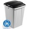 Durable Durabin Eco Strong Recycled Plastic Waste Recycling Bin, 90 Lite, Grey