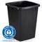 Durable Durabin Eco Strong Recycled Plastic Waste Recycling Bin, 90 Lite, Black