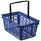 Durable Erganomic Stackable Shopping Basket, 19 Litres, Blue