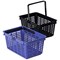 Durable Erganomic Stackable Shopping Basket, 19 Litres, Blue