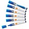 Nobo Liquid Ink Whiteboard Pens, Chisel Tip, Blue, Pack of 10