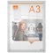 Nobo Premium Plus Acrylic Wall Mounted Poster Frame, A3, Clear