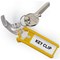 Durable Key Clips Organisational Label Hooks, Yellow, Pack of 6