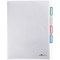 Durable A4 Cut Flush 3 Part Index Divider Document Folders, Clear, Pack of 5