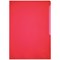 Durable A4 Clear Plastic Cut Flush Document Wallet Folders, Red, Pack of 100