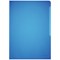 Durable A4 Clear Plastic Cut Flush Document Wallet Folders, Blue, Pack of 100