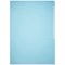 Durable A4 Clear Plastic Cut Flush Document Wallet Folder, Blue, Pack of 50