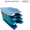 Deflecto Cool Breeze A4 Continental Letter Trays Deep Blue and Aqua (Pack 4) -