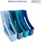 Deflecto Cool Breeze A4 Magazine Files Deep Blue and Aqua (Pack 4) -