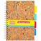 Pukka Planet Cork Project Book, B5, Ruled, 200 Recycled Pages, Multicoloured