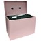 ValueX Cathedral Metal Suspension File Box A4 Pastel Pink -