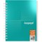 Silvine Luxpad Twin Wire FSC Notebook, A5+, Ruled With Margin, 200 Pages, Green, Pack of 3