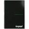 Silvine Luxpad Recycled Twin Wire Hardback Notebook, A5, Ruled, 140 Recycled Pages, Black, Pack of 5