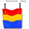 Deflecto 3 x A4 Landscape Wall Pocket Literature File with Hanging Bracket Red/Yellow/Blue -