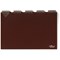 Durable 5 Part Tab Guide Cards Index Dividers, Landscape, A4, Brown