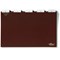 Durable 5 Part Tab Guide Cards Index Dividers, Landscape, A4, Brown