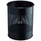 Durable Round Metal Perforated Waste Bin, Scratch Resistant Steel, 15 Litres, Black