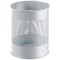 Durable Round Metal Perforated Waste Bin, Scratch Resistant Steel, 15 Litres, Grey