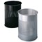 Durable Round Metal Perforated Waste Bin, Scratch Resistant Steel, 15 Litres, Charcoal Grey