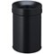 Durable Safe+ Fire Extinguishing Metal Waste Bin, TUV Certified, 15L, Black