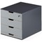 Durable Coffee Point Modular Lockable Storage Box 4 Drawer Organiser, Grey