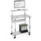 Durable System Adjustable Mobile PC Workstation Trolley, 800mm Wide, Grey